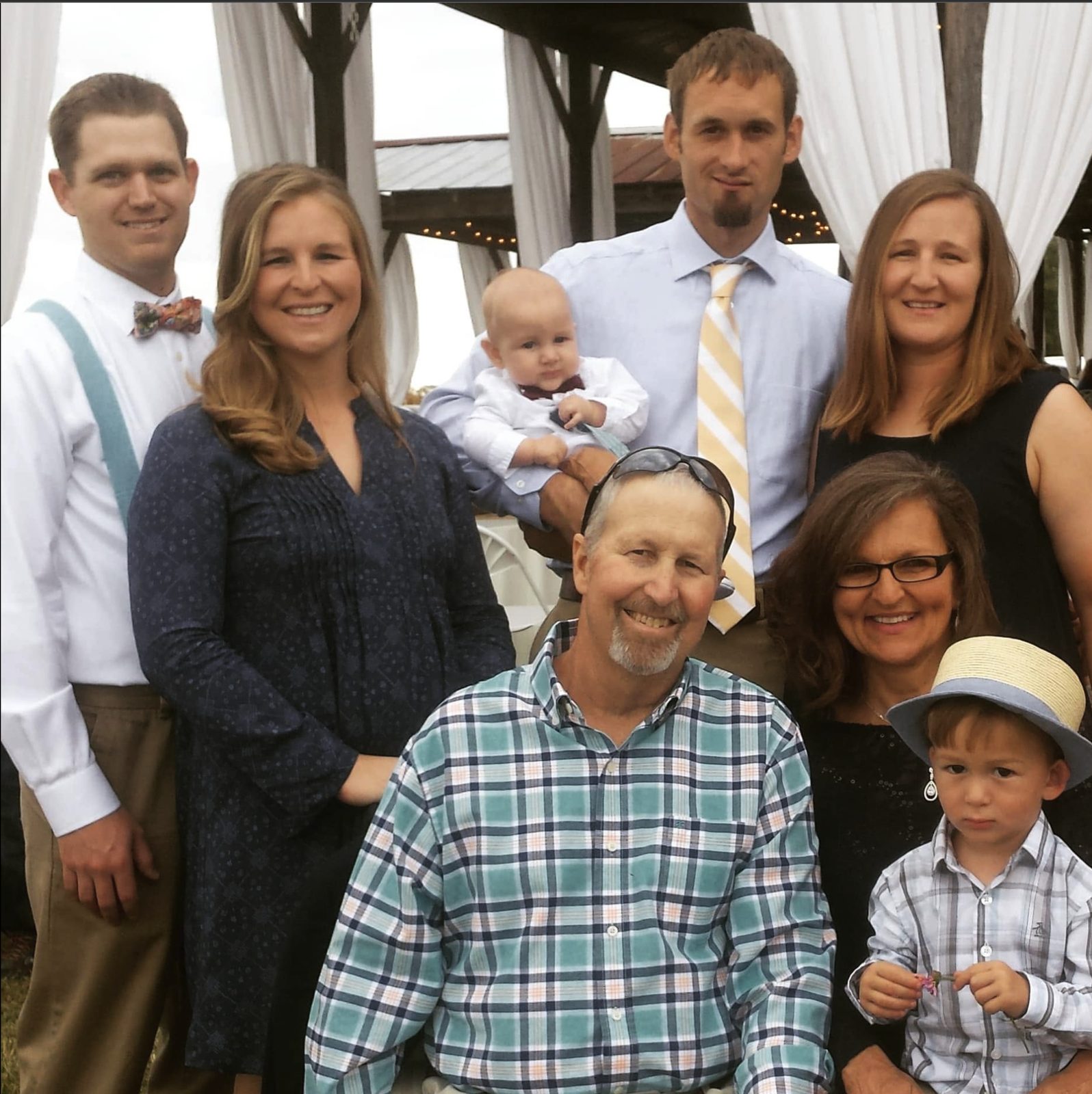 Randy Davis with his family